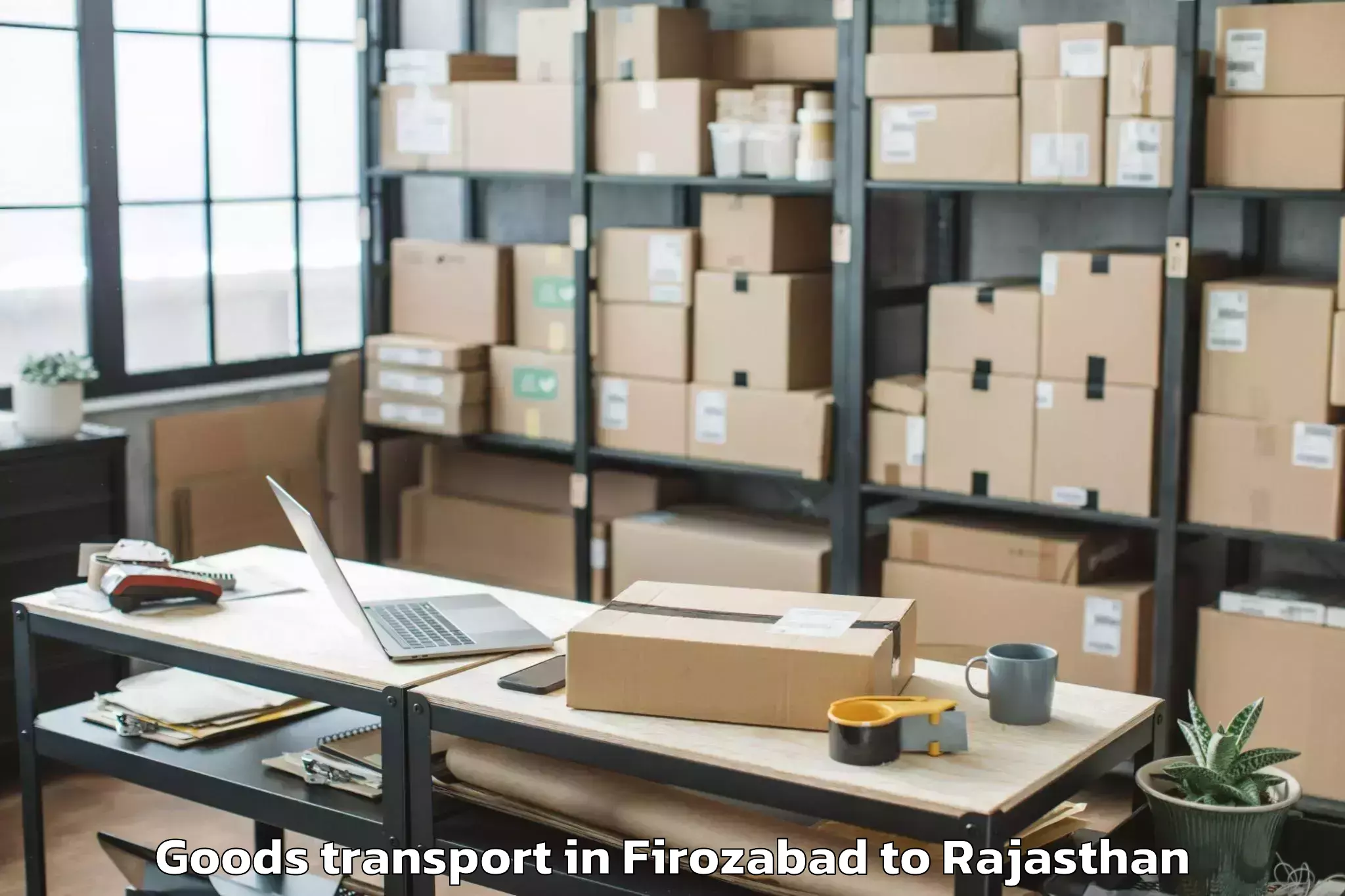 Affordable Firozabad to Chauth Ka Barwara Goods Transport